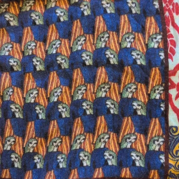 Desigual Cashmere Sweater “Michelle" Multicolor V-neck Long Sleeve Size L - Picture 5 of 13